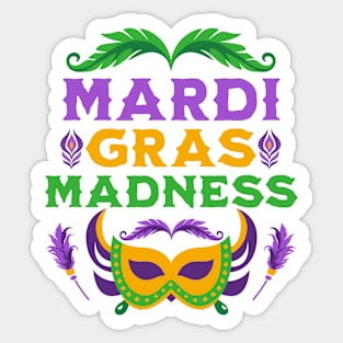 Mardi Gras Madness Sticker